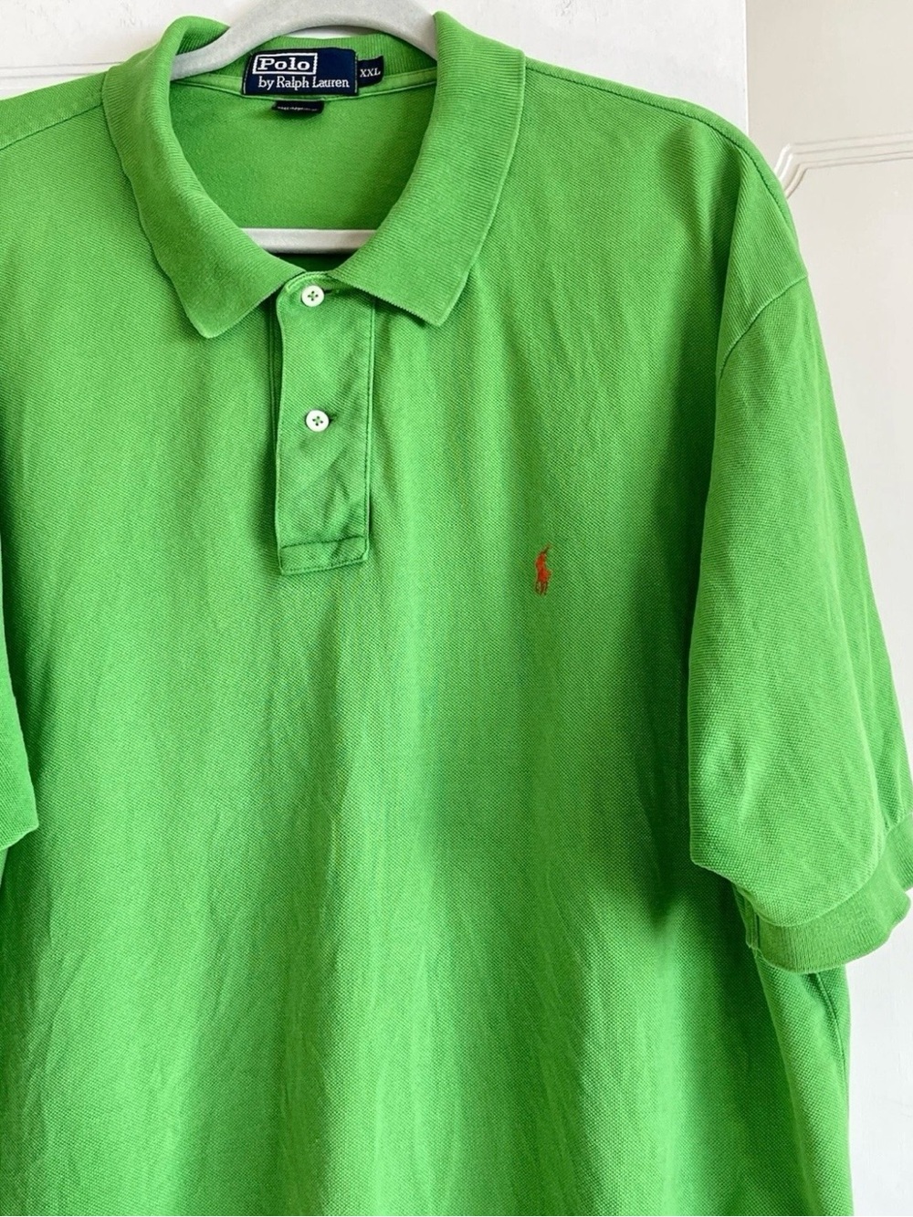 Polo by Ralph Lauren Vintage late 90s Y2K Men’s XXL Classic Lime Green Polo FLAW